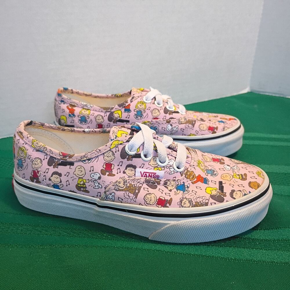 Vans Peanuts Dance Party Shoes Girl Pink Snoopy Charlie Brown Size US Kids 13